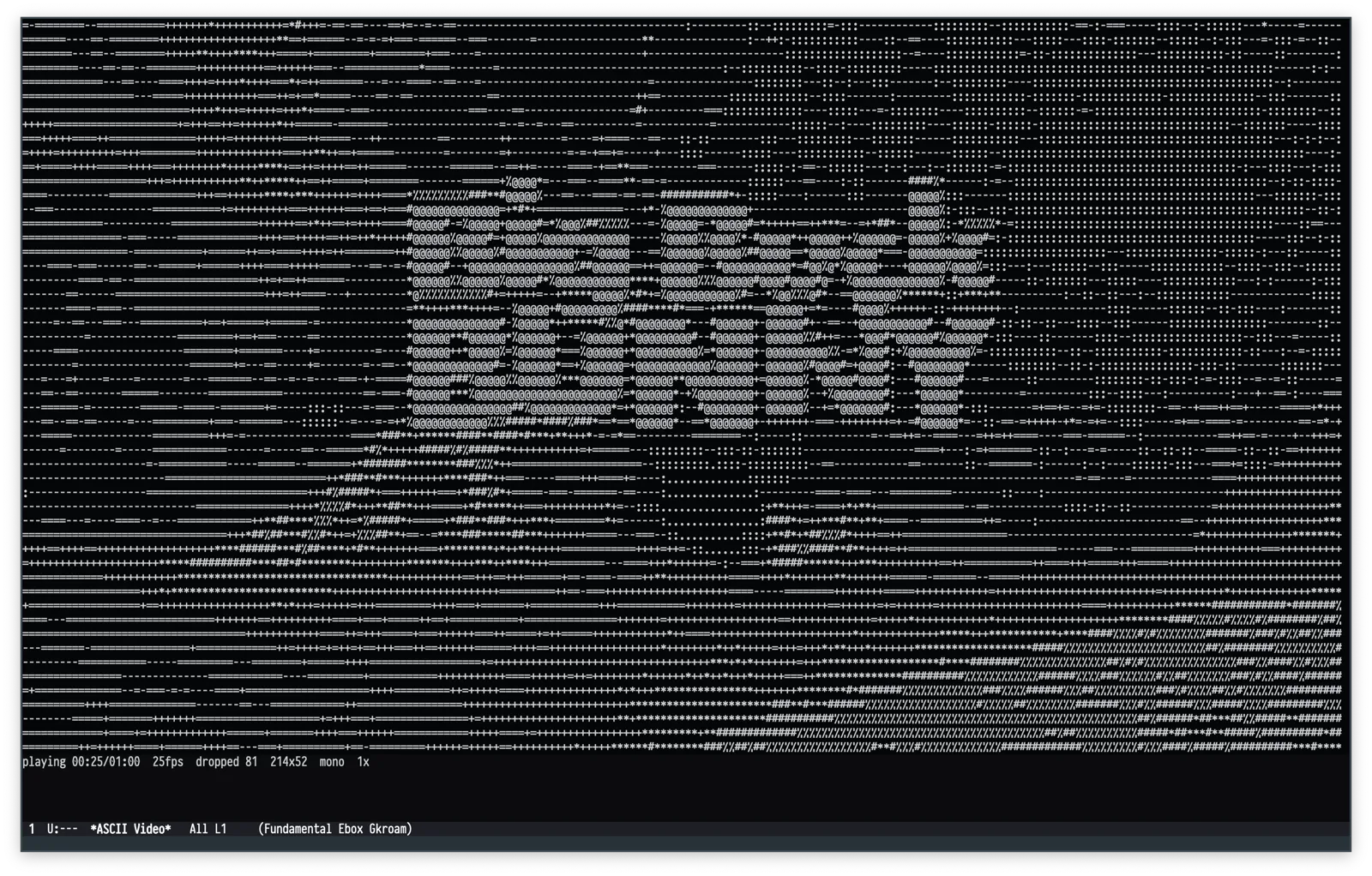 ASCII video in Emacs