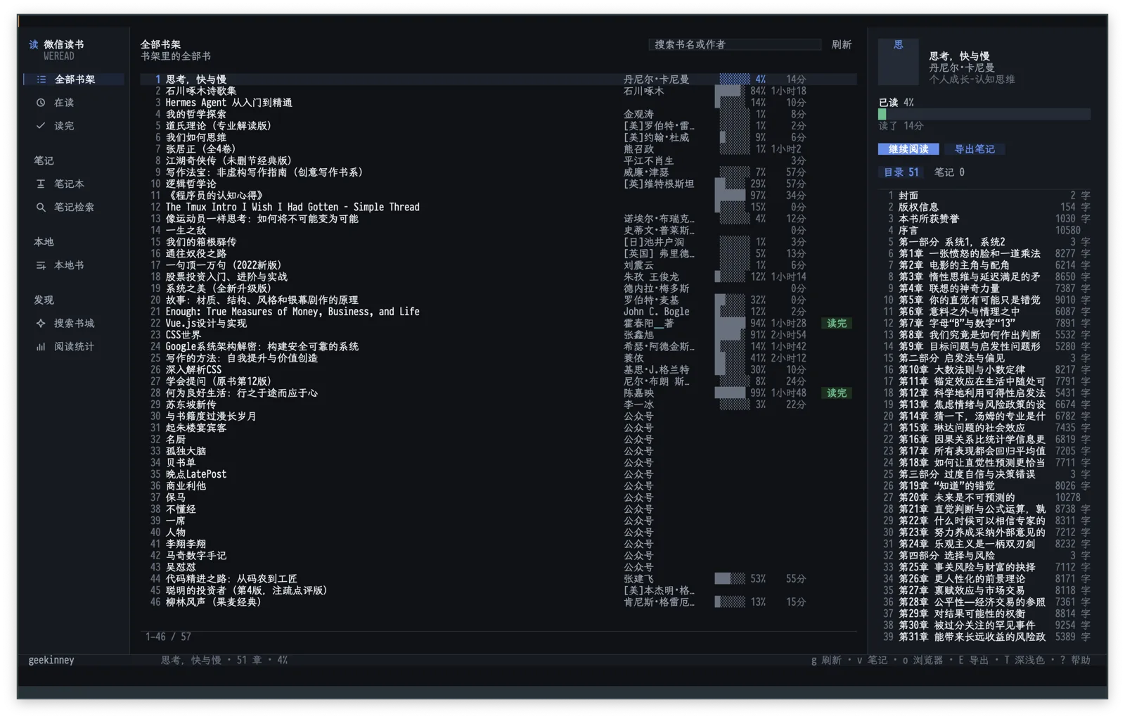 WeChat Reading client in Emacs